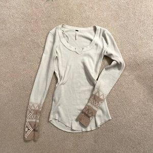 Free People long sleeve waffle knit